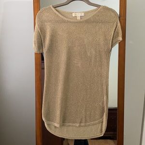 Michael Michael Kors Gold Knit Top